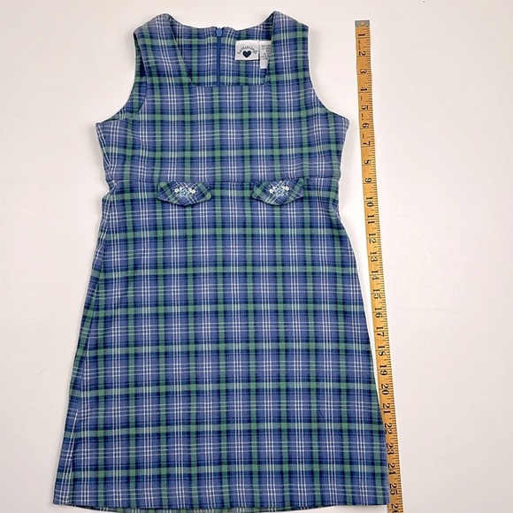 Hartstrings Vintage Jumper Blue Plaid Size 6x - Picture 4 of 9